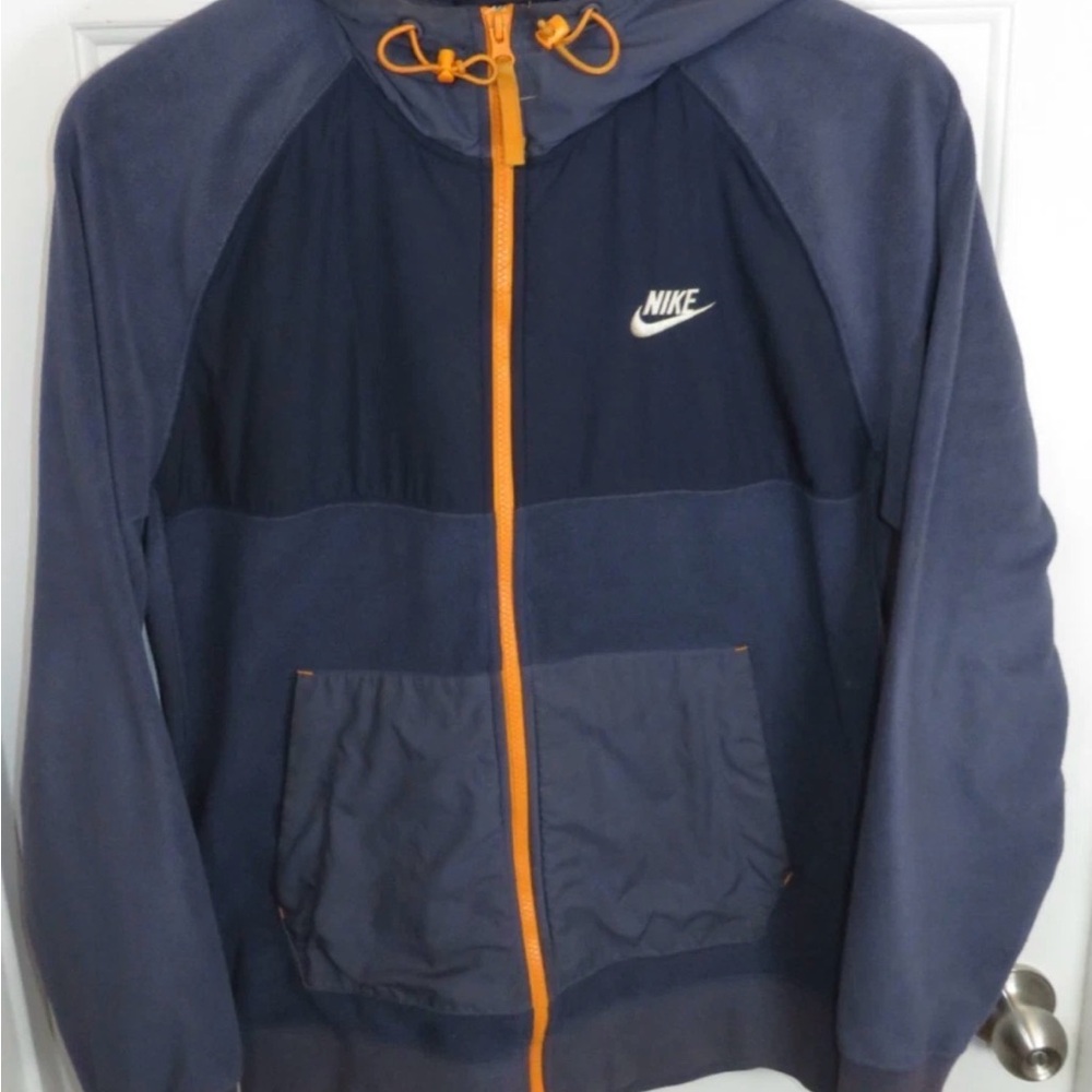 Nike Men's Dark Blue and Orange Windbreaker